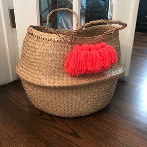 Fun Basket With Neon Tassels